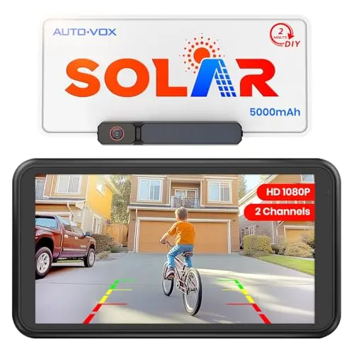 Solar Battery 5" Wireless Rear View Camera