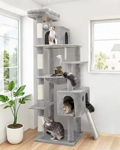70in, Dual Climbing Paths, Removable Top Perch