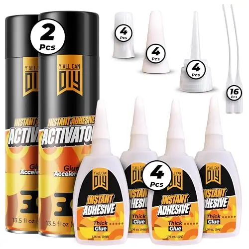 Y'allCanDiy CA glue and activator set for woodworking and DIY