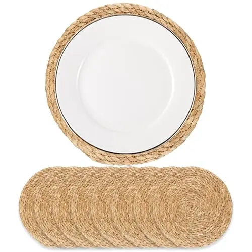 Set of 8, 12" Round, Handcrafted