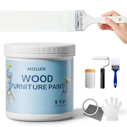 Mollor Matte Finish Wood Paint for cabinets with tools