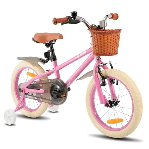 Training Wheels, Basket, Pink or Black