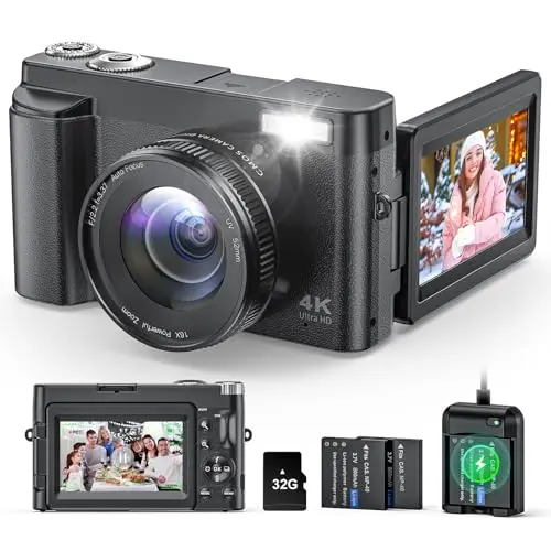 48MP AF Camera, 180° Flip Screen