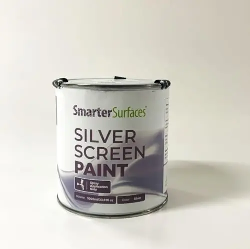 Smarter Surfaces 3D silver projector screen paint aerosol can