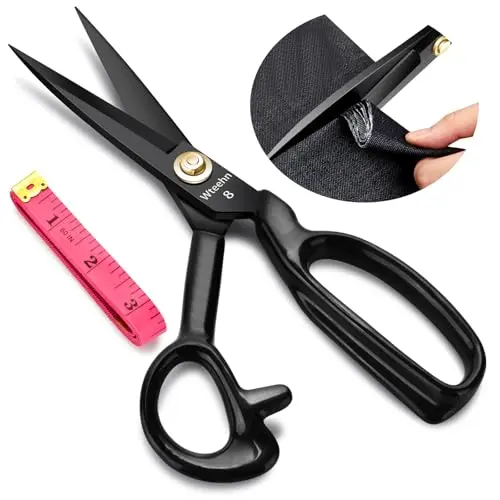 Wteehn professional fabric scissors with ergonomic handle