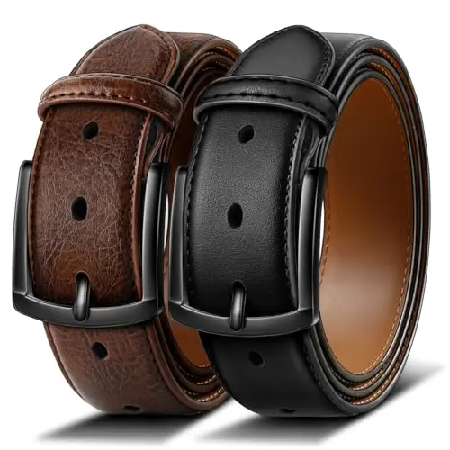 Classic 7-hole adjustable leather belt set