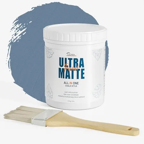 CIONIA Chalk Style Paint with brush included for furniture and crafts