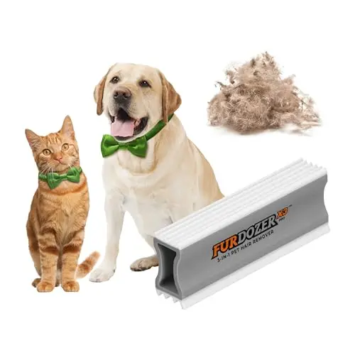 FurDozer multi-function pet hair remover with squeegee blades