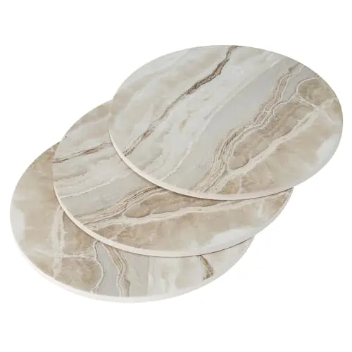 Marble Style Heat Resistant Hot Pads (Set of 3)