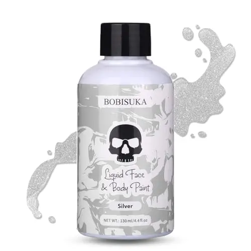 BOBISUKA silver liquid face paint bottle