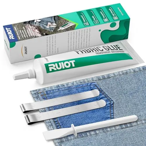 RUIOT fabric glue with applicator and clamps