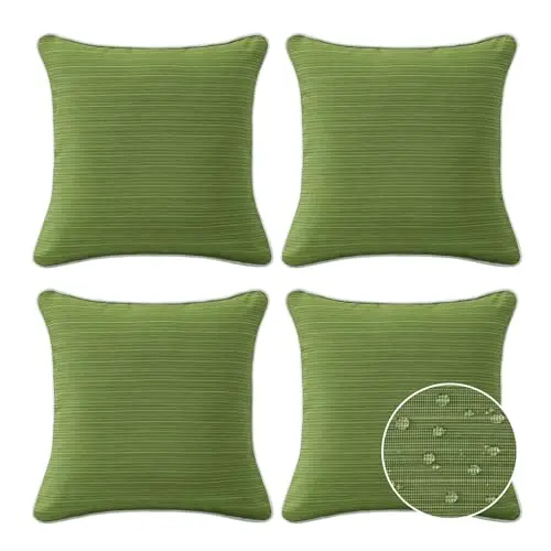 Unimatta decorative outdoor pillows in lawn green