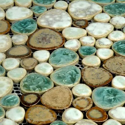 Turquoise Cream & Coffee Mosaic