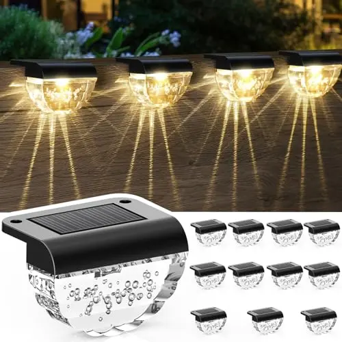 12 Pack Warm White Waterproof Step & Railing Lights
