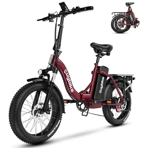 20" Foldable Fat Tire, 1000W Peak, Compact Design