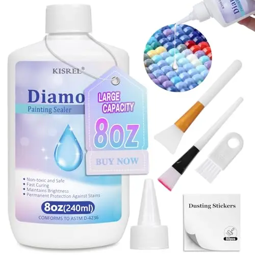 KISREL diamond painting sealer bottle with applicator brush