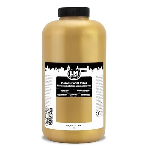 LM-Kreativ metallic gold wall paint in large bottle