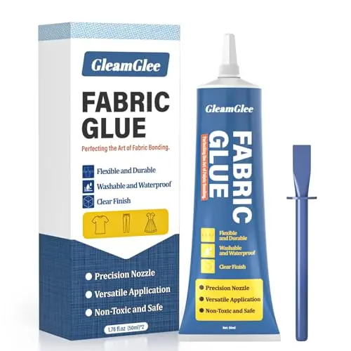 GleamGlee Fabric Glue Permanent bottle with precision tip