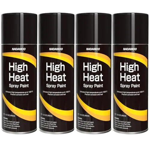 NADAMOO high temperature spray paint 4-pack for fireplace projects