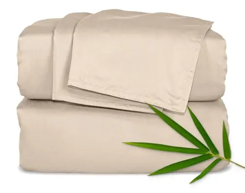 Pure Bamboo organic bamboo sheets in almond color