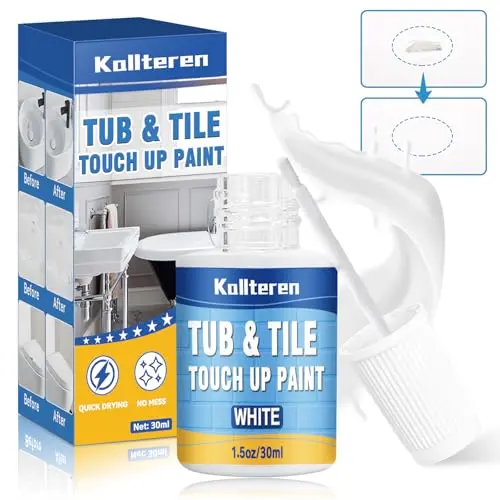 Kallteren tub and tile touch-up pen with brush and sandpaper