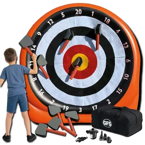 Oversized 7ft Inflatable Axe Toss Set