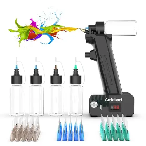 Actekart no-clean airbrush with disposable nozzles for quick color changes