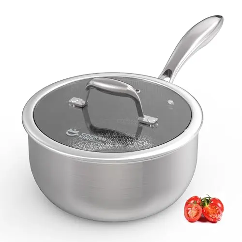 COOKER KING ceramic nonstick saucepan with glass lid