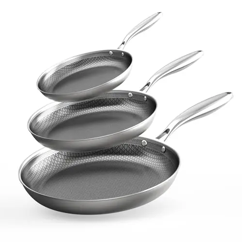 COOKER KING 3-piece stainless steel frying pan set