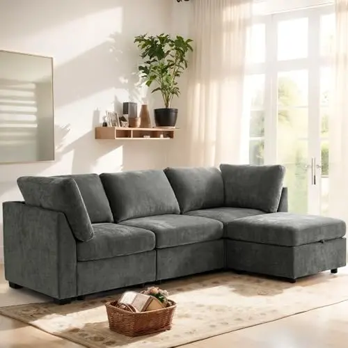 Sleeper, Storage Ottoman, Grey