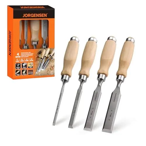 Jorgensen wood chisels with hardwood handles and metal ferrules