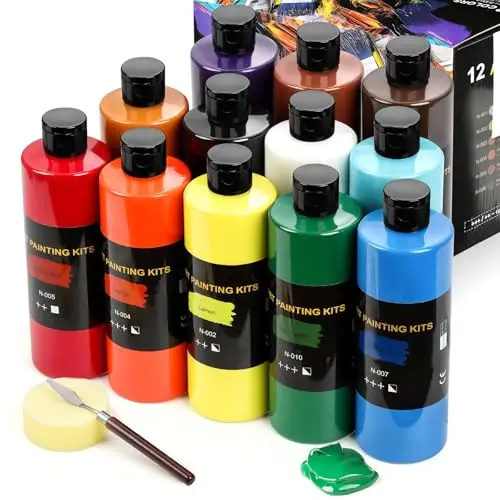 Color More bulk acrylic paint set with large bottles for art projects