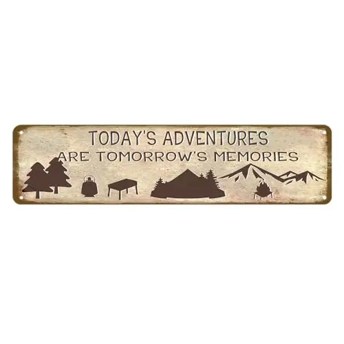 Adventure Metal Tin Sign - 4x16"