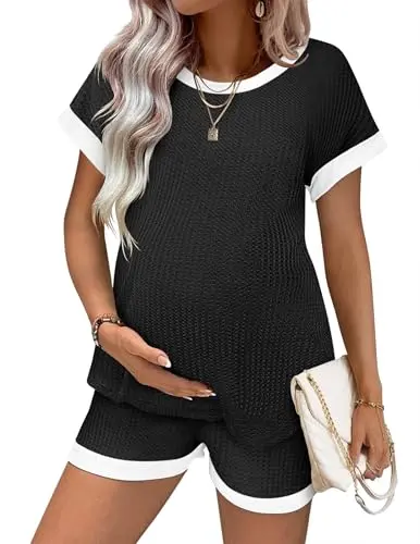 Lightweight short sleeve lounge set with shorts