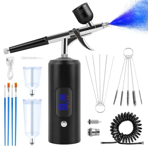 KALOLARY 38PSI airbrush kit with compressor and LED display