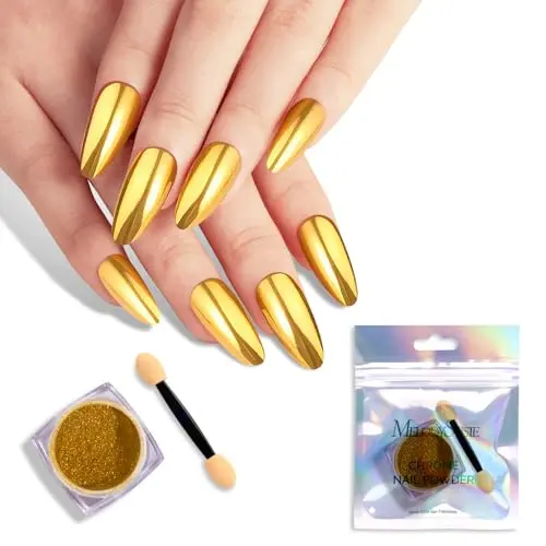 Gold Mirror Pigment for Gel Nails