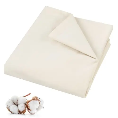 PEASUG natural unbleached cotton muslin fabric for embroidery and crafts