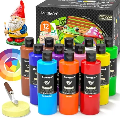 Shuttle Art large bottle outdoor acrylic paint set