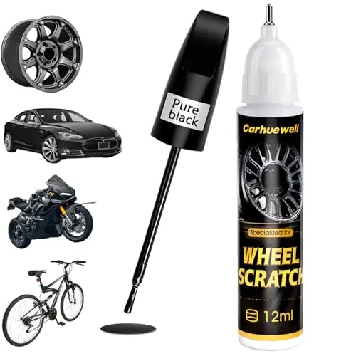 Carhuewell pure black rim touch up paint pen