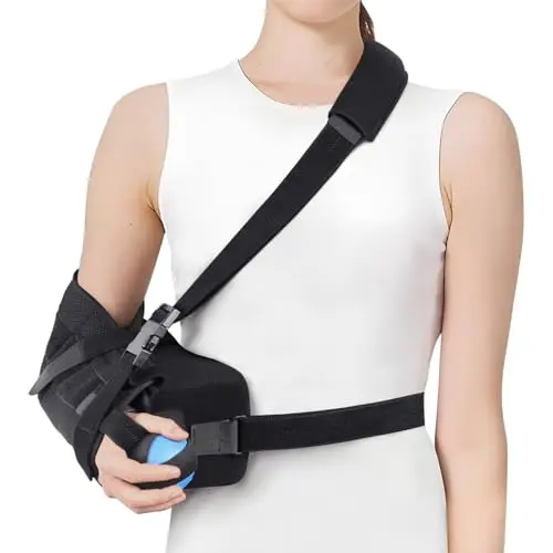 Immobilizer with abduction pillow and exercise ball