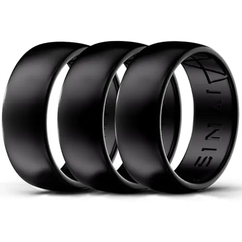 Heavy-duty silicone ring multipack (Black, Men's)