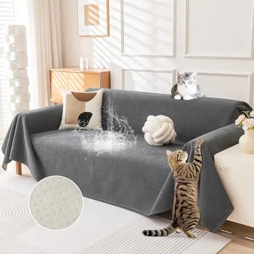 Anti-Slip Thickened Waterproof Sofa Protector (Dark Grey)