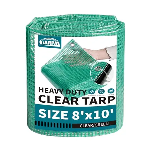 TARPAL clear green heavy duty tarp for small greenhouses