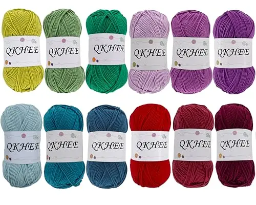QKHEE cotton blend yarn in Color Intrigue multi-colors