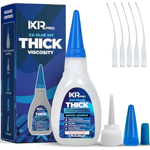 ixirpro CA Glue Thick Viscosity with applicator tips