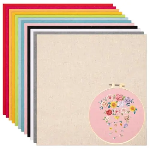 Nitelemn multicolor linen embroidery squares