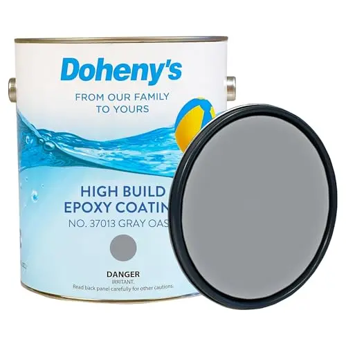 Doheny's self-priming epoxy pool paint in Gray Oasis color