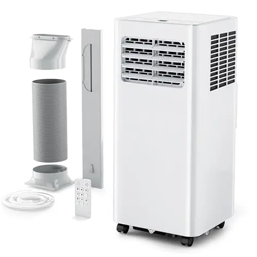 Quiet Portable AC with Dehumidifier, Remote, and Timer