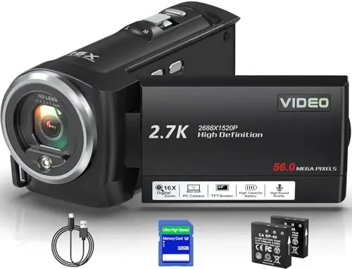 2.7K, 56MP, LED Fill, Rotating LCD