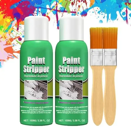 Generic efficient paint stripper with brush for small aluminum projects